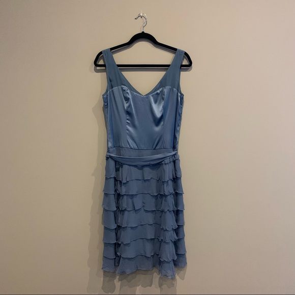 Tristan Size 8 Blue Silk Formal Dress - Picture 1 of 13